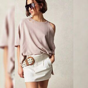 Free People Dahlia Denim Mini Skirt L 10 Women's Casual Mid Rise Short NEW 36542